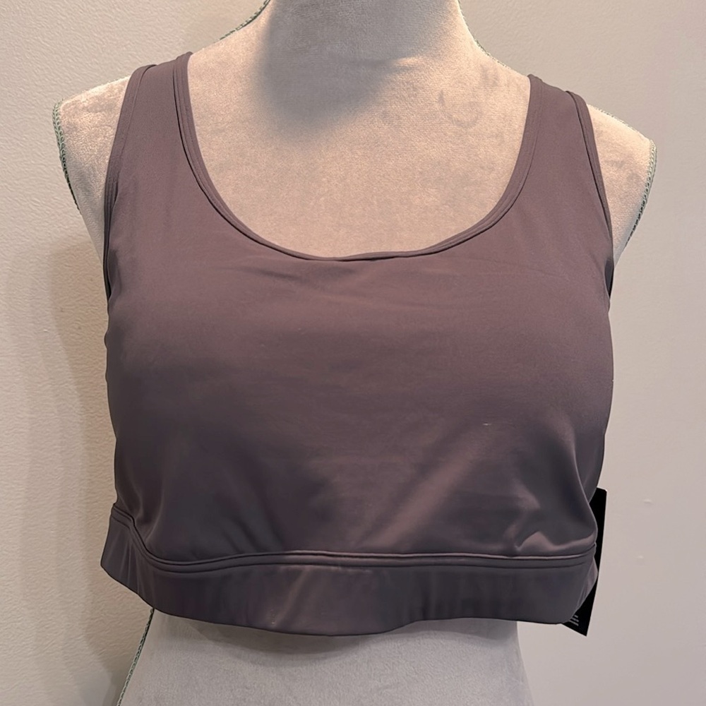 Ideology medium impact charcoal cross cross sport bra NWT 2X